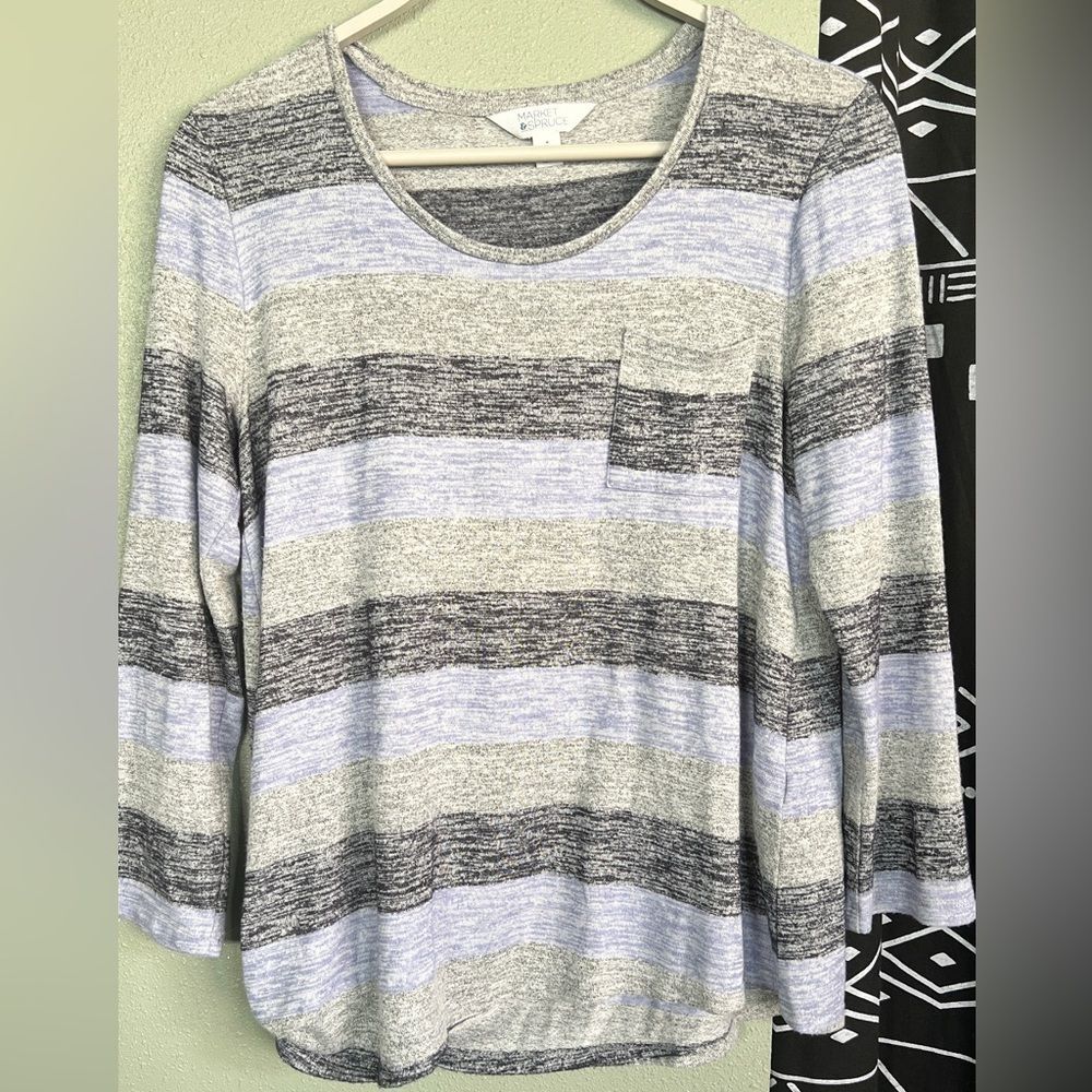 Market & Spruce Vreelan Striped Top Women's Medium